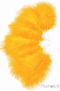 Plume 3 veren - hoogte 20 cm - saffraan